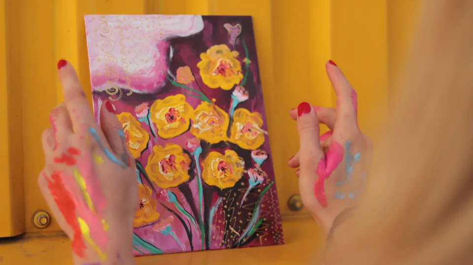 Acrylic flowers
